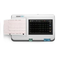 Electrocardiógrafo de três canais de alta gama com ecrã táctil a cor de 5"